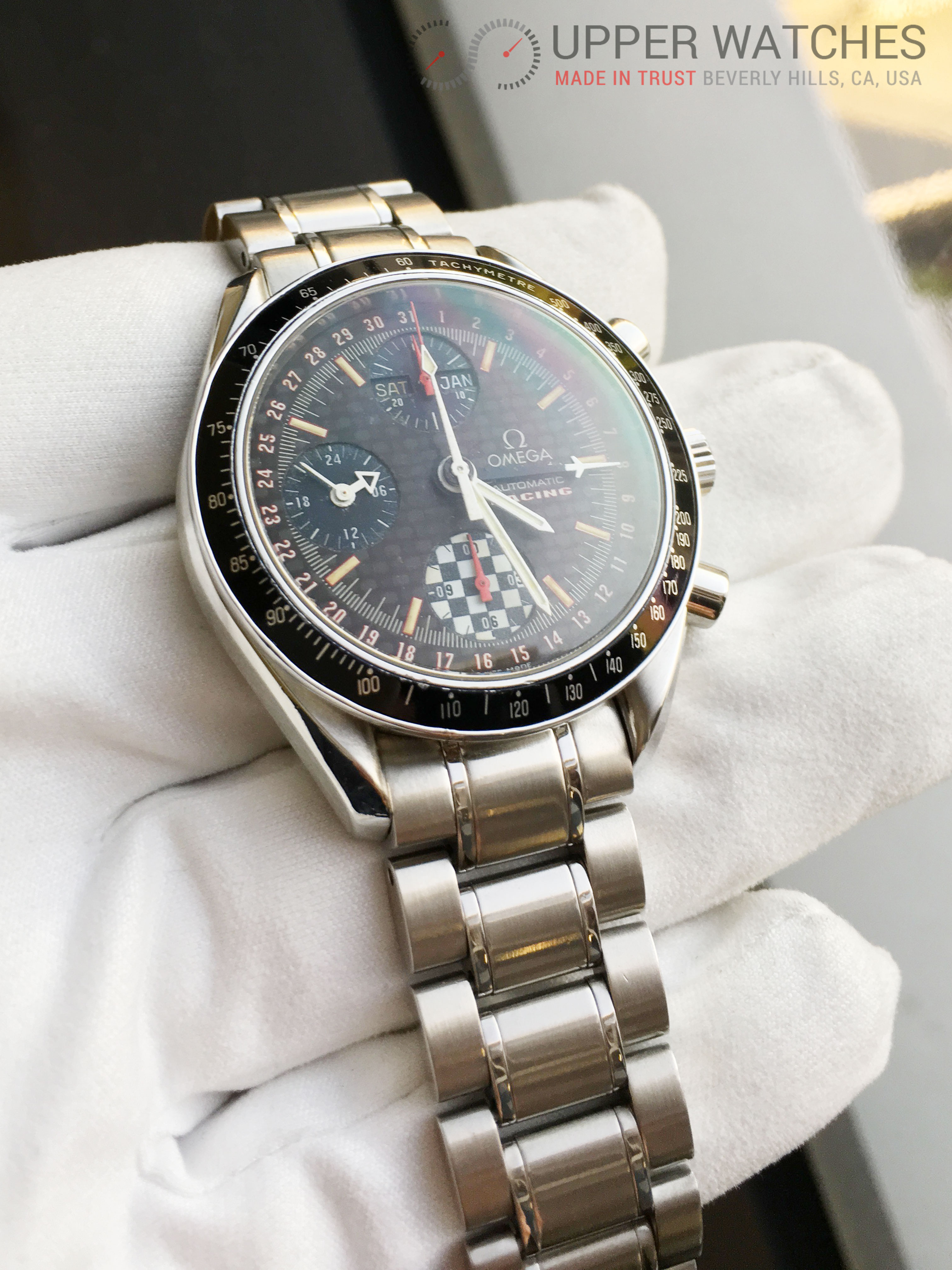 omega speedmaster automatic michael schumacher