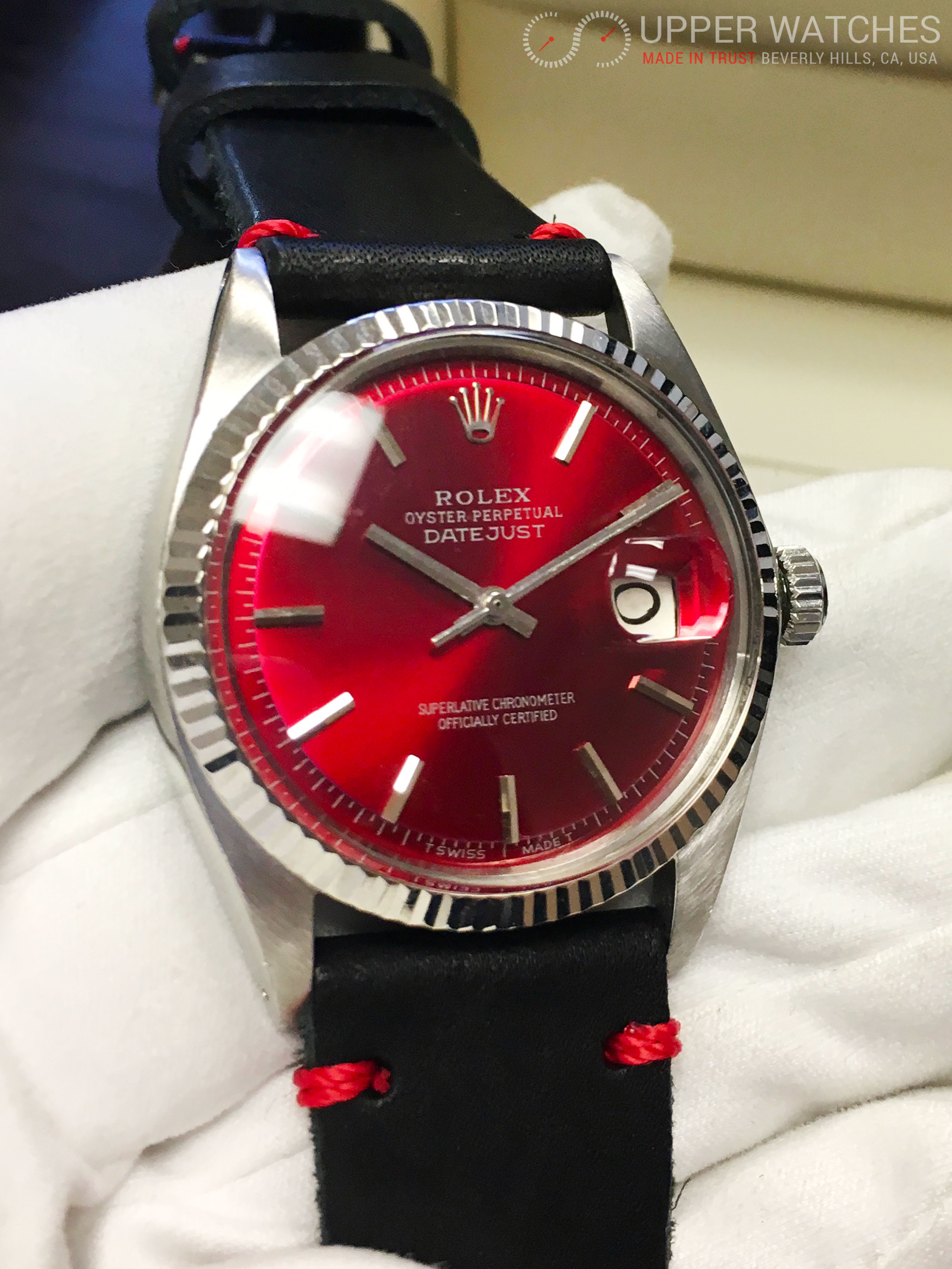 Rolex 1601 DateJust Custom Red Dial 