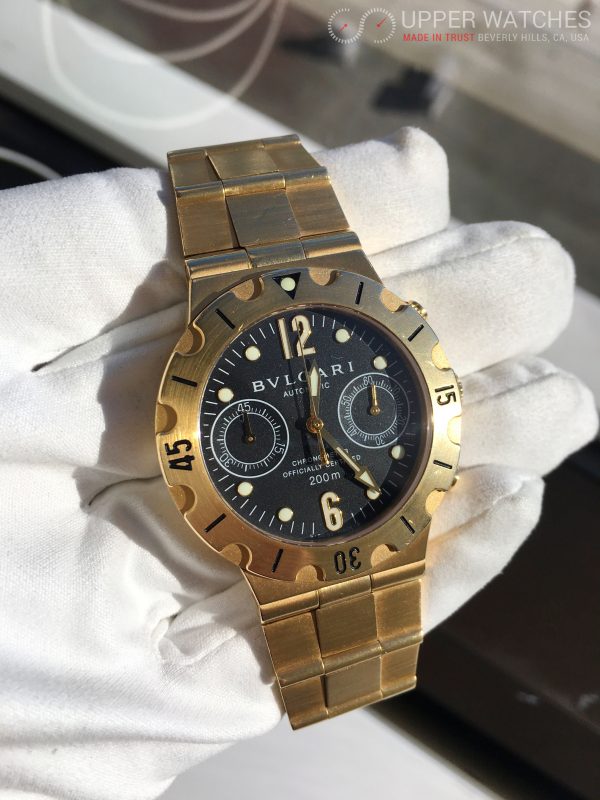 bvlgari scuba chronograph gold