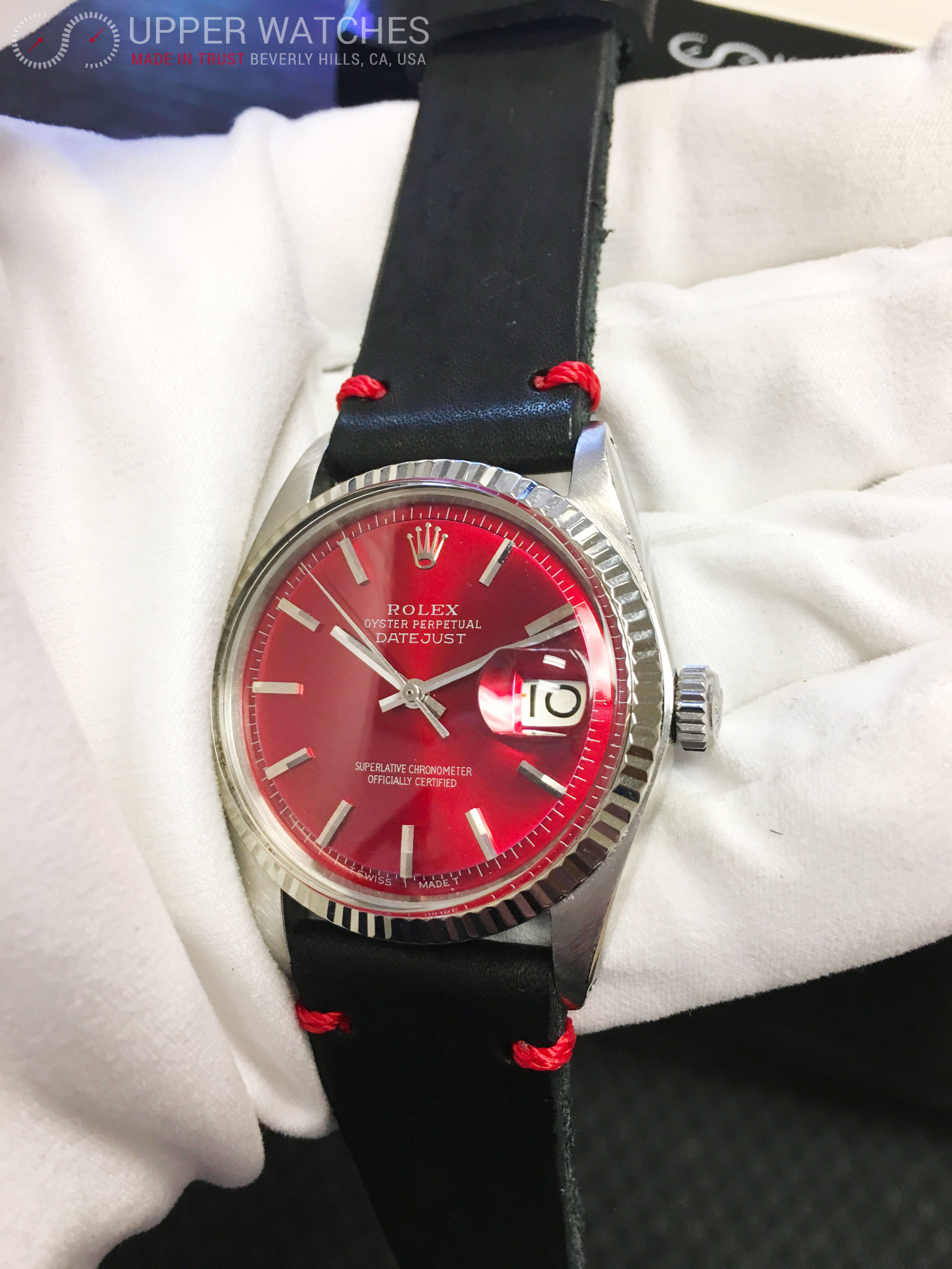 rolex datejust red dial