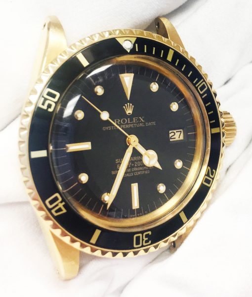 Rolex Submariner 1680 Gilt Black Nipple Dial 18k Solid Yellow Gold 1978