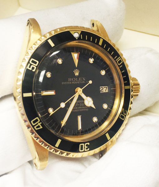 Rolex Submariner 1680 Gilt Black Nipple Dial 18k Solid Yellow Gold 1978