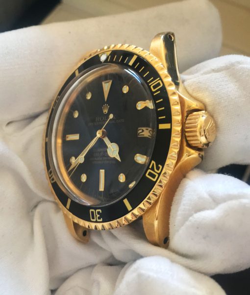 Rolex Submariner 1680 Gilt Black Nipple Dial 18k Solid Yellow Gold 1978