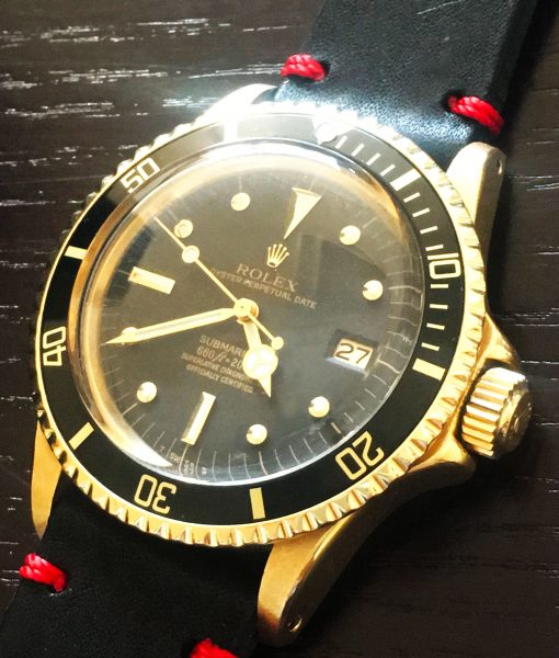 Rolex Submariner 1680 Gilt Black Nipple Dial 18k Solid Yellow Gold 1978