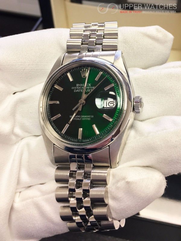 rolex oyster green face