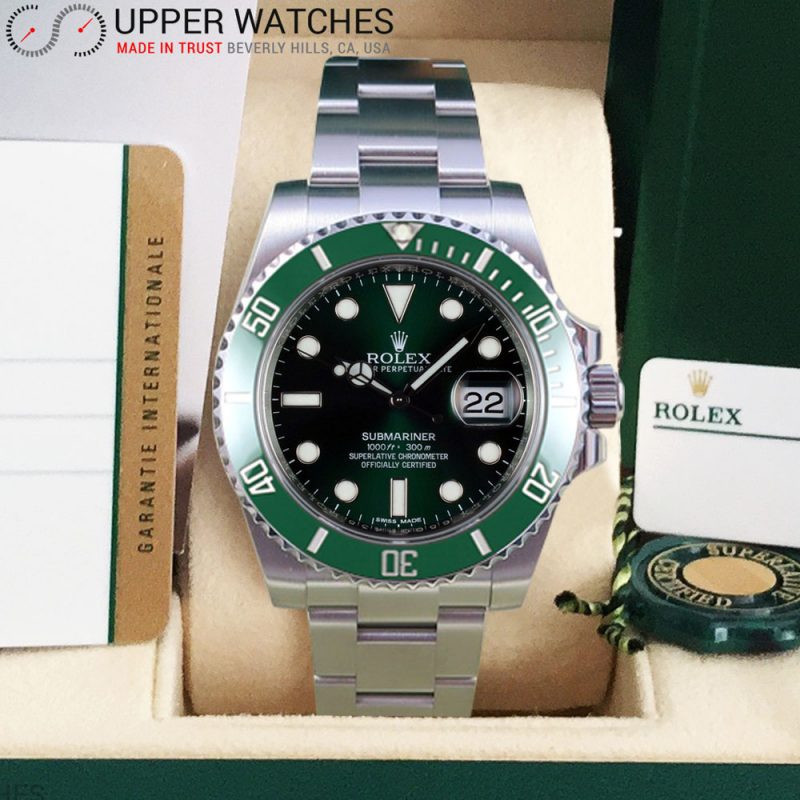 Unworn Rolex Submariner Ceramic 116610V Green Dial