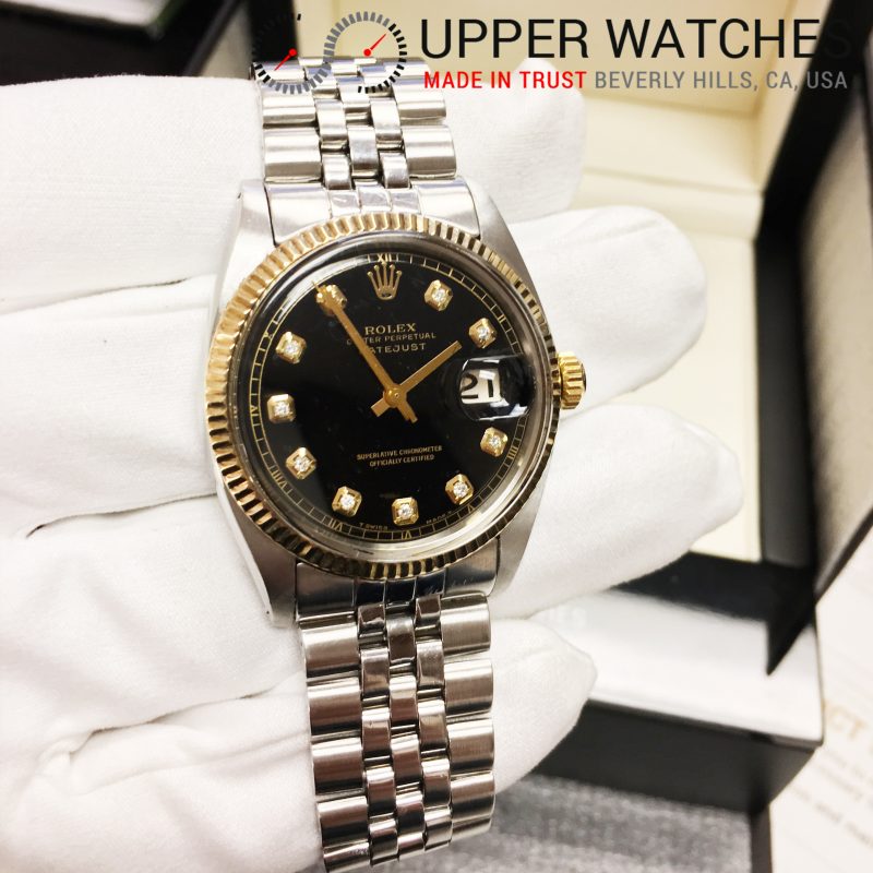 rolex black diamond dial