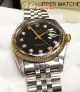 Rolex 1601 2 Tones Black Diamond Dial