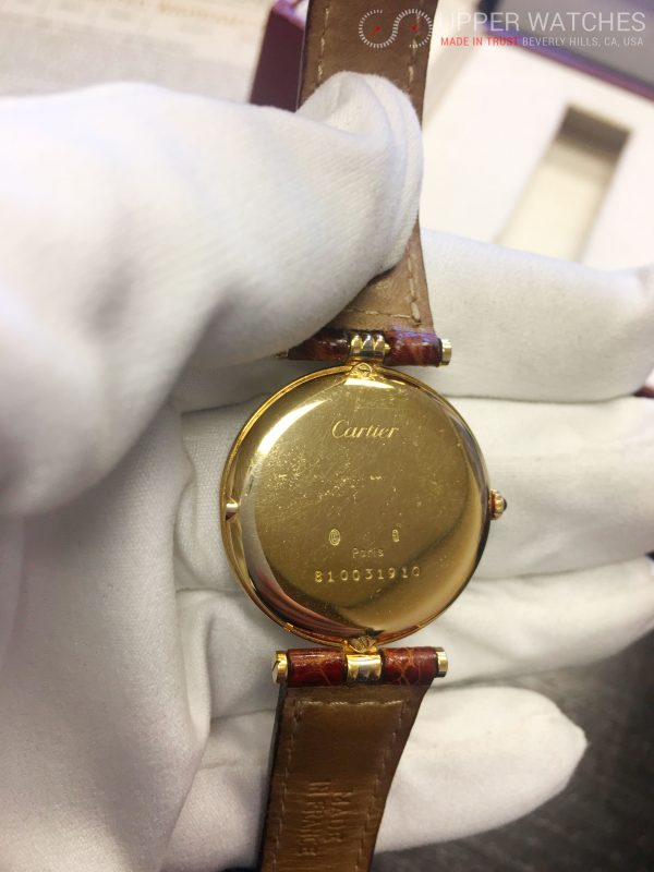 cartier vendome gold watch