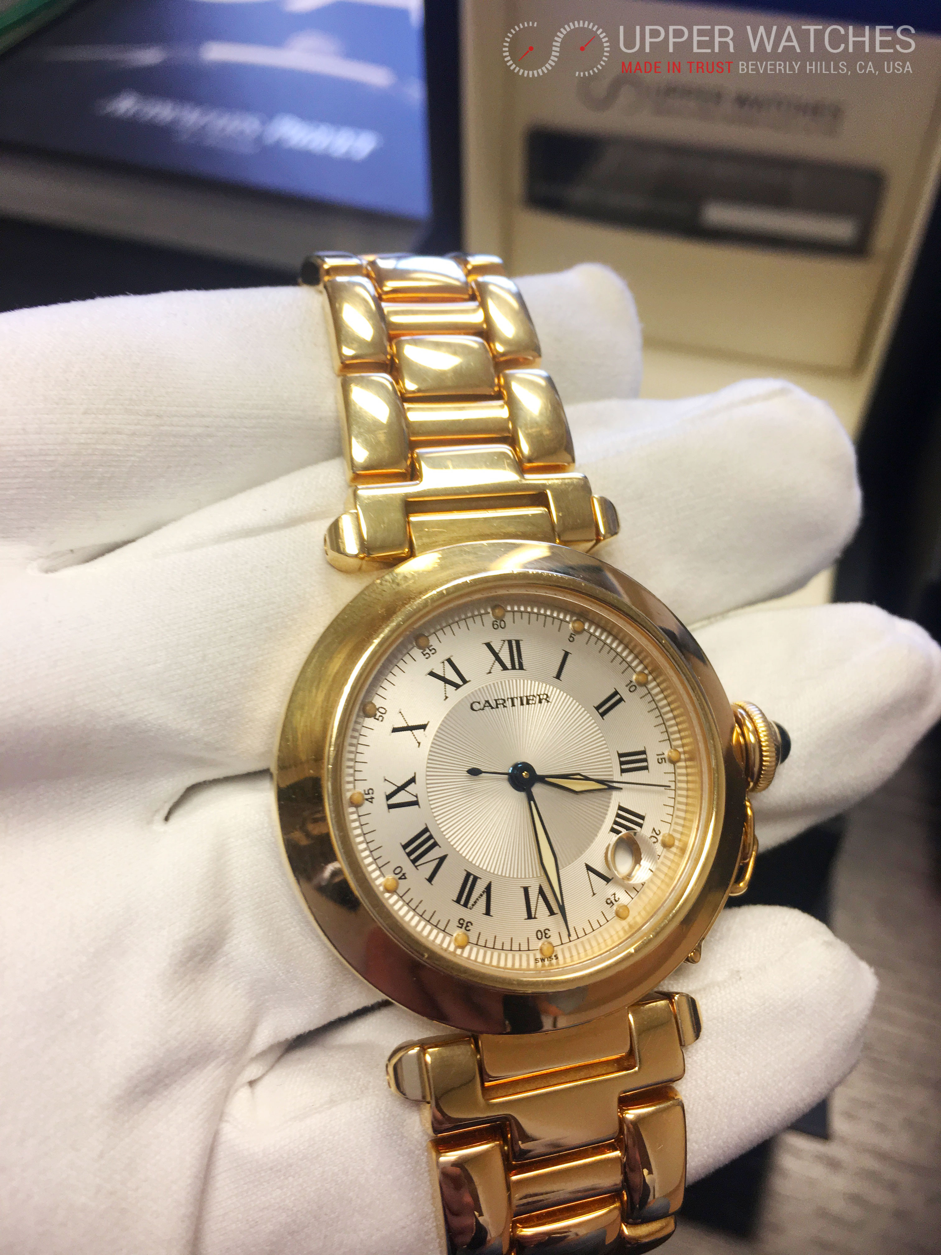 cartier pasha yellow gold