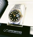 Rolex 1601 2 Tones Black Diamond Dial