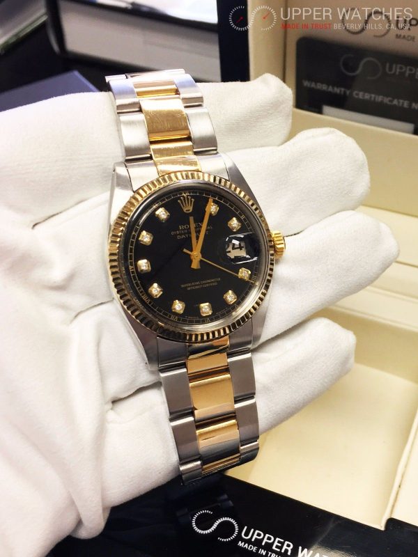 rolex black face diamonds