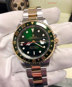 Rolex GMT MASTER II Green Hulk Dial two Tone 18K yellow Gold