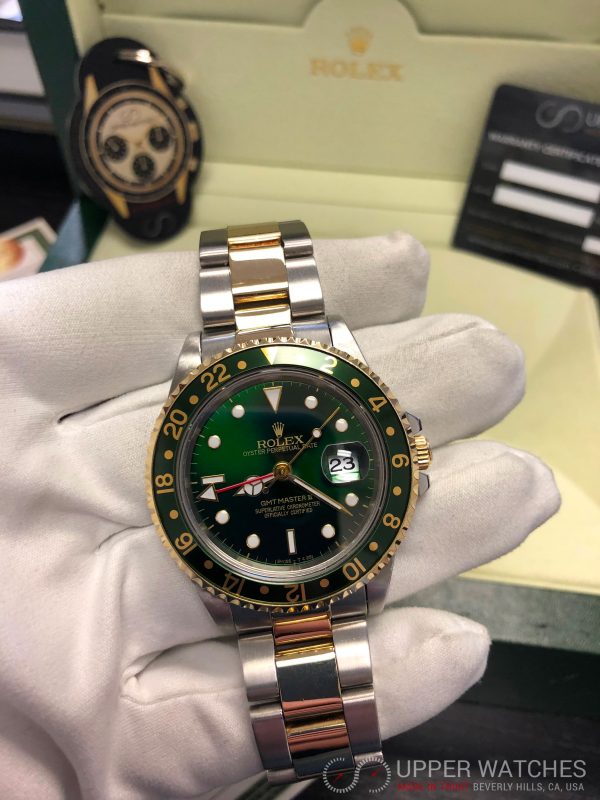 længde royalty hybrid Rolex GMT MASTER II Gold & Stainless Steel 2 tones Green Hulk Dial MINT -  Upper Watches
