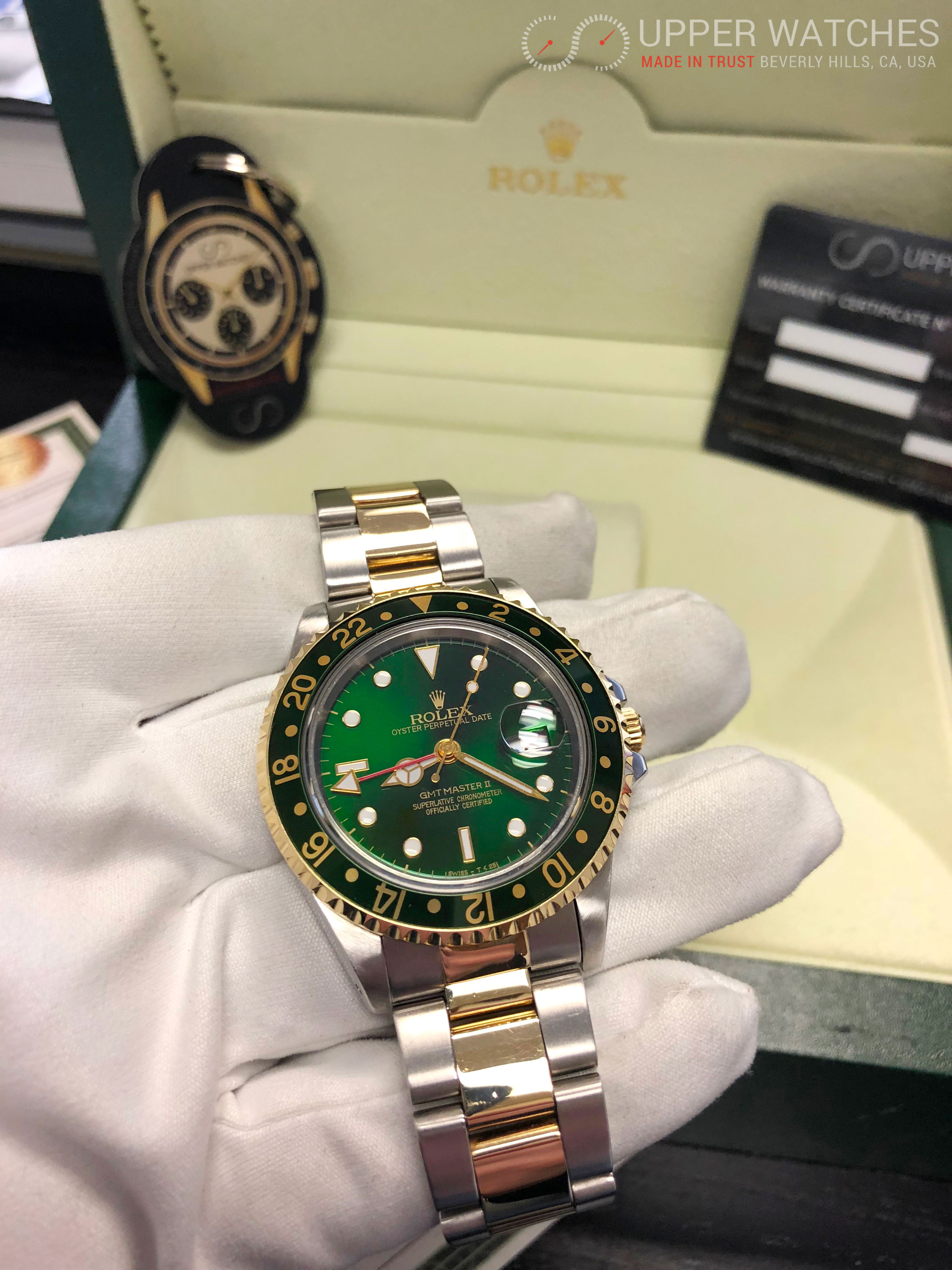 rolex gmt two tone gold