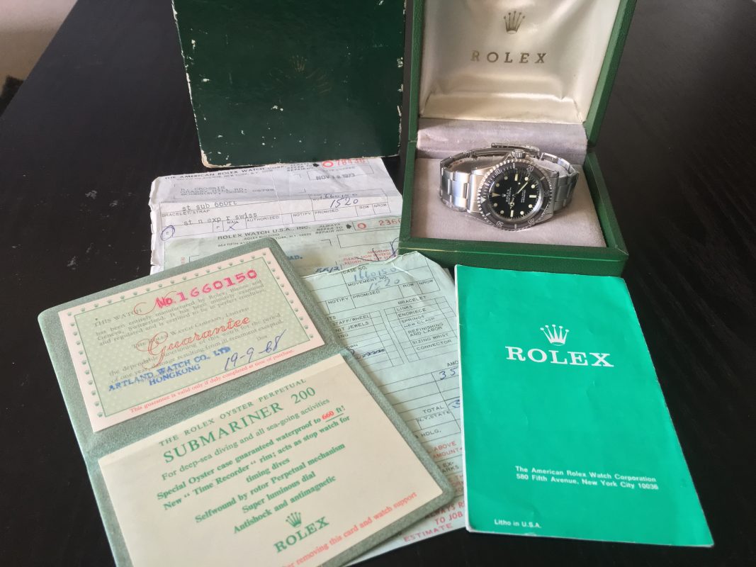 rolex submariner papers