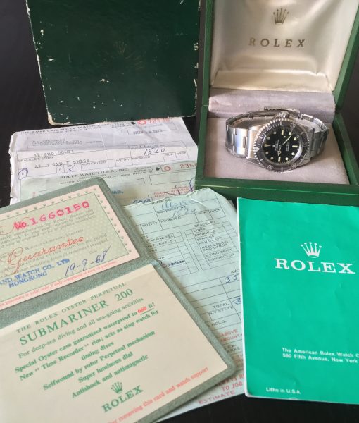 Rolex 5513 Submariner Meter First Box & paper