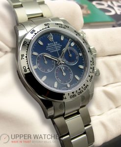 Rolex 116509 Cosmograph Daytona 18K White Gold with Blue Dial