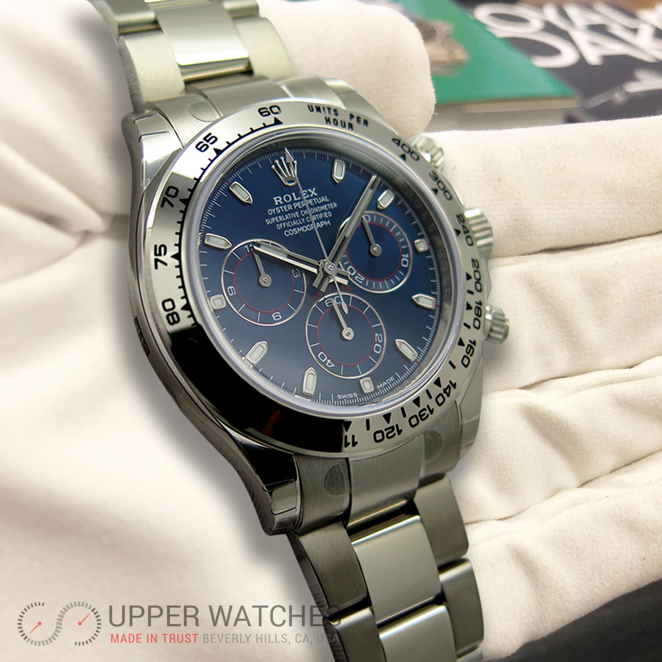 rolex daytona 18k white gold