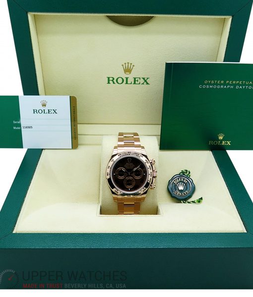 Rolex 116505 Cosmograph Daytona 18K Rose Gold with Chocolate Dial