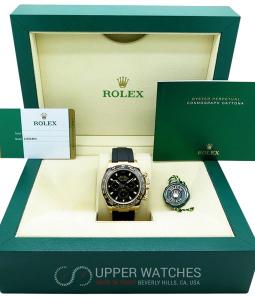 Rolex 116518 LN Cosmograph Daytona 18K Yellow Gold with Black