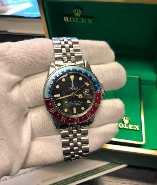 ROLEX 1675 GMT MASTER VINTAGE CIRCA 1967 with Box GORGEOUS Faded Pepsi Bezel