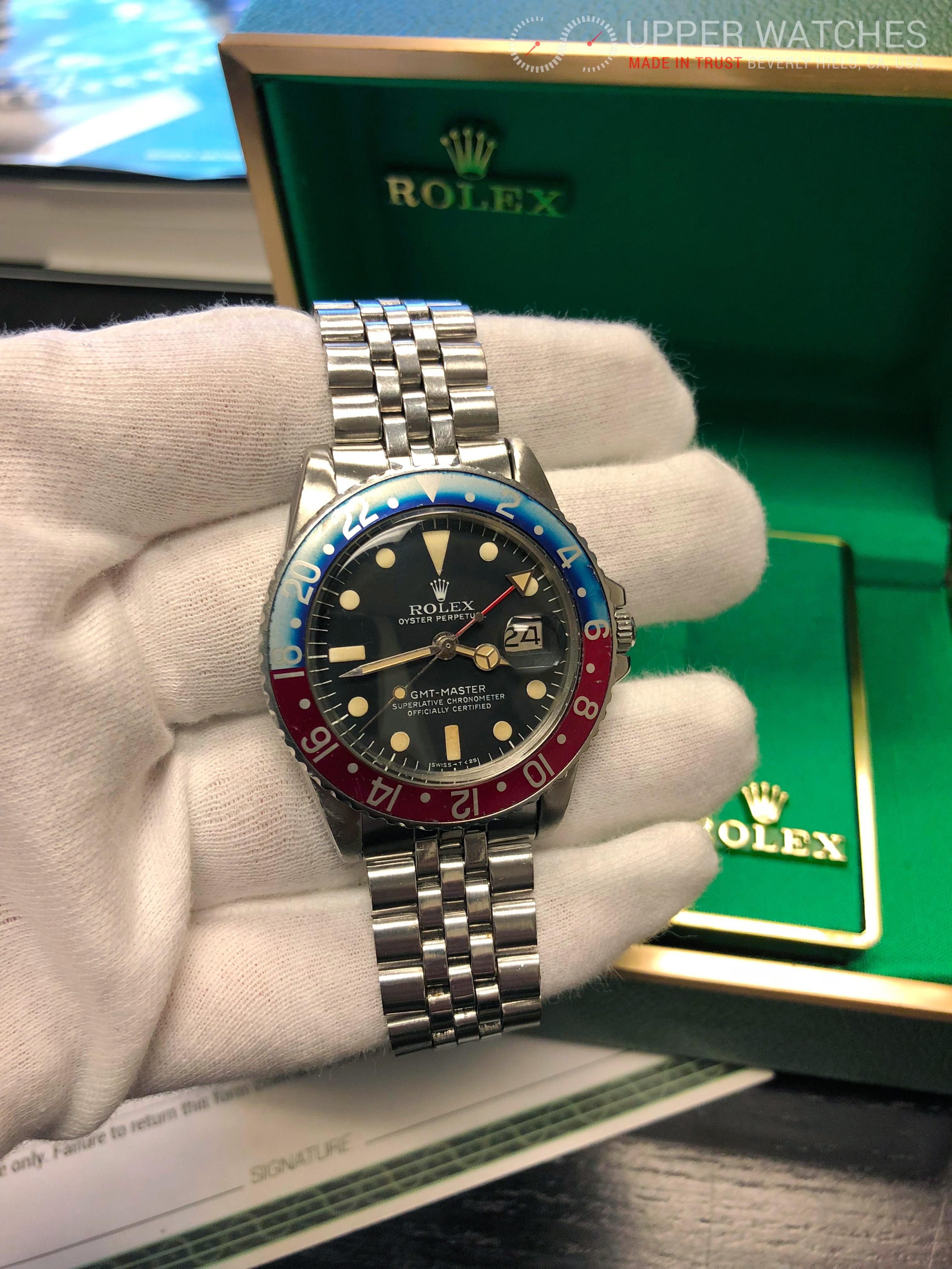 rolex gmt pepsi faded