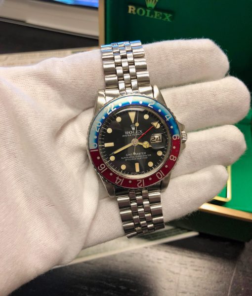 ROLEX 1675 GMT MASTER VINTAGE CIRCA 1967 with Box GORGEOUS Faded Pepsi Bezel