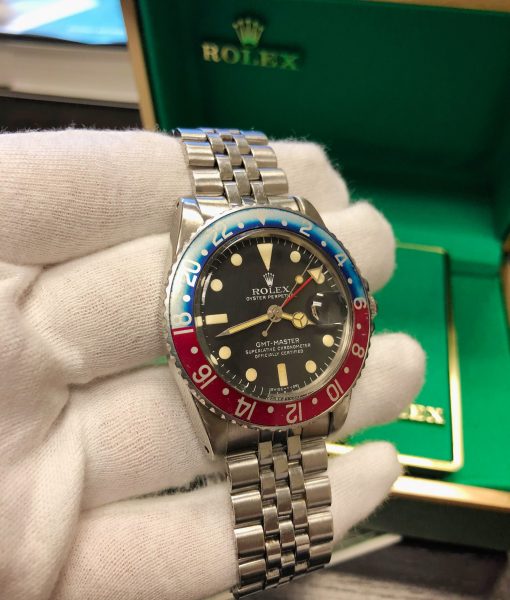 ROLEX 1675 GMT MASTER VINTAGE CIRCA 1967 with Box GORGEOUS Faded Pepsi Bezel