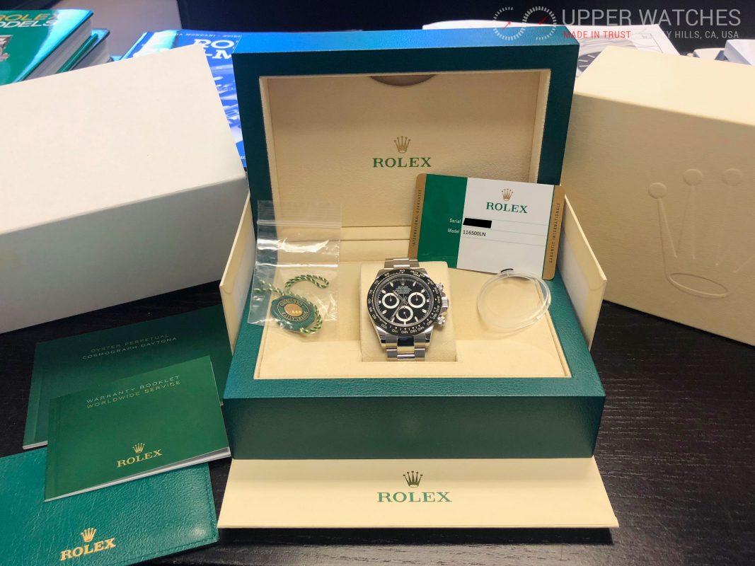 Rolex Daytona, Stainless Steel, Black 