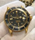 18k Yellow GOLD Rolex Submariner 1680 Gilt Black Nipple Dial circa 1973