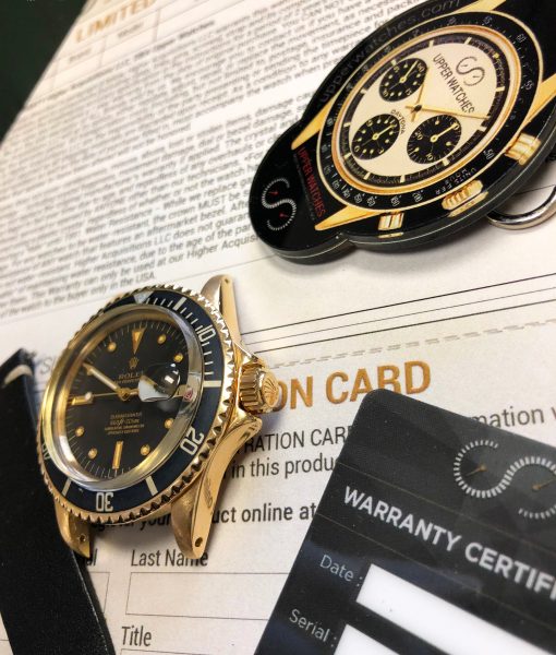 18k Yellow GOLD Rolex Submariner 1680 Gilt Black Nipple Dial circa 1973