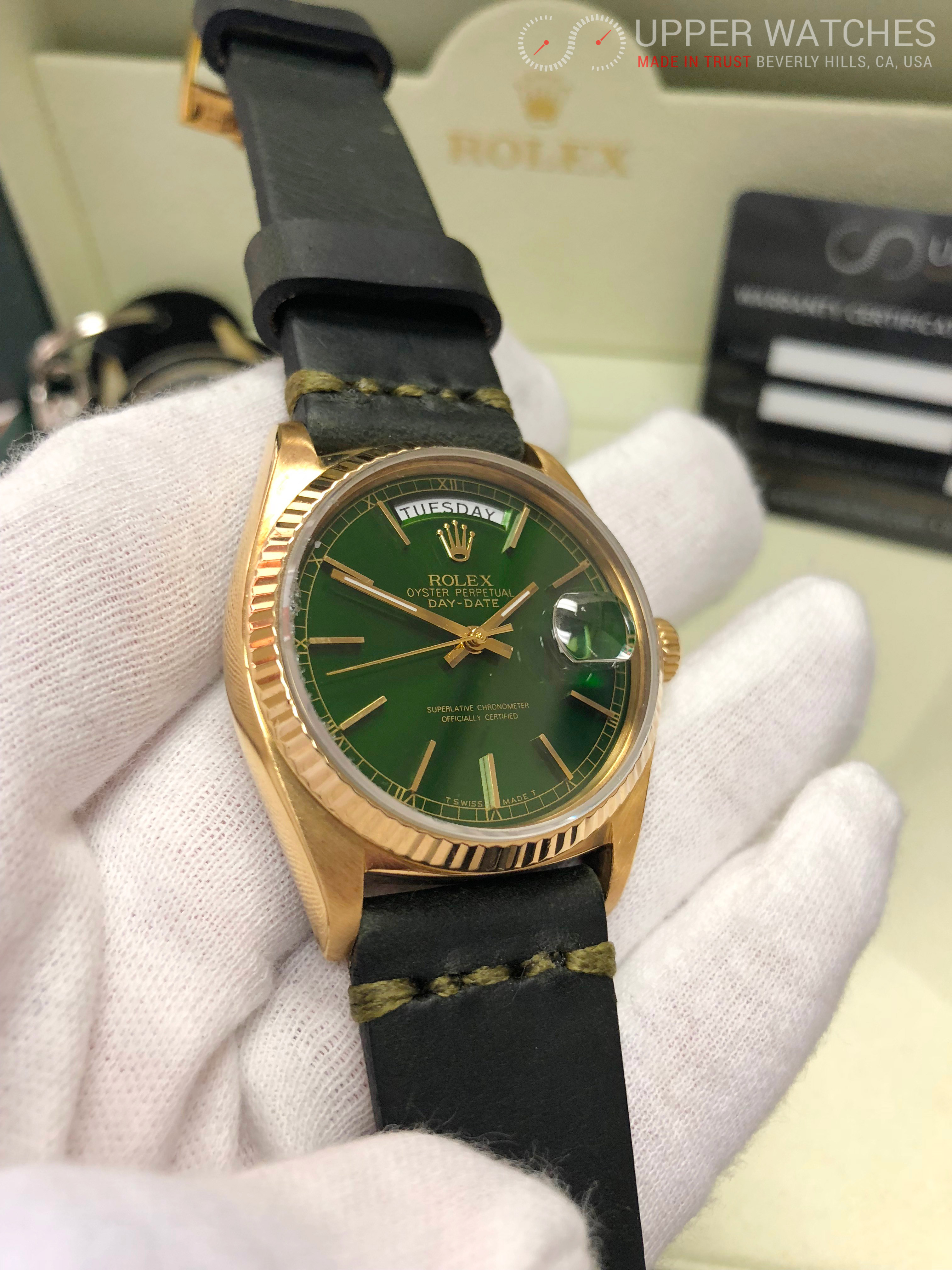 rolex presidential leather band