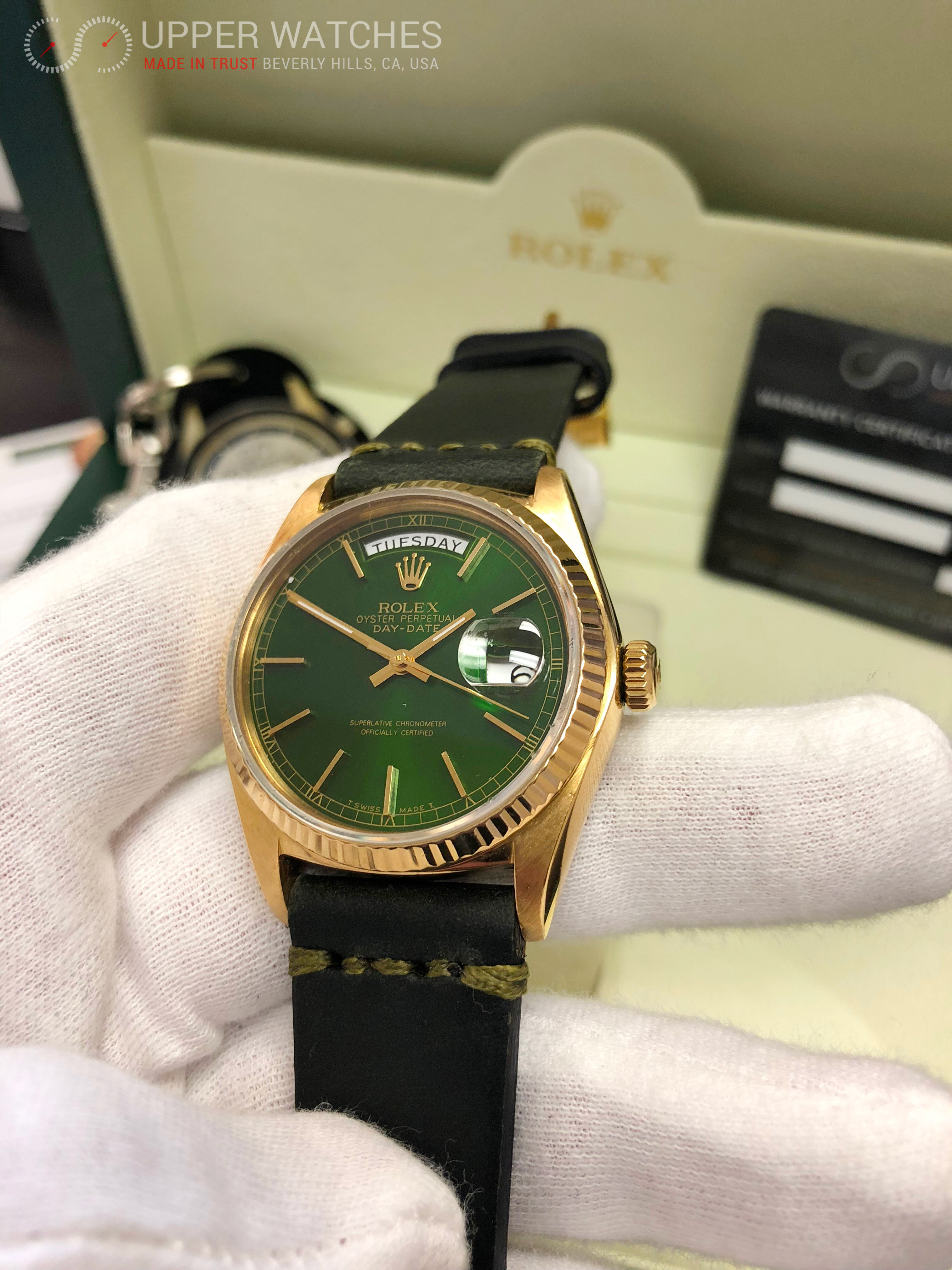 rolex 18038 green dial