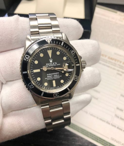 Rolex 1680 Submariner Mark I Dial Stainless Steel Watch Circa 1976