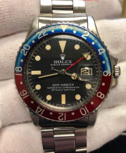 Rolex 1675 GMT MASTER PEPSI FADED INSERT OYSTER BAND Circa 1971