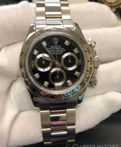 Rolex Daytona White Gold 116509 black diamond dial - Service papers