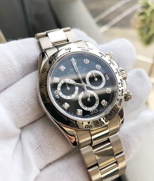 Rolex Daytona White Gold 116509 black diamond dial - Service papers