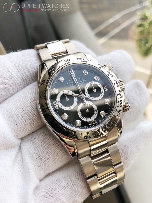 rolex daytona black diamond dial