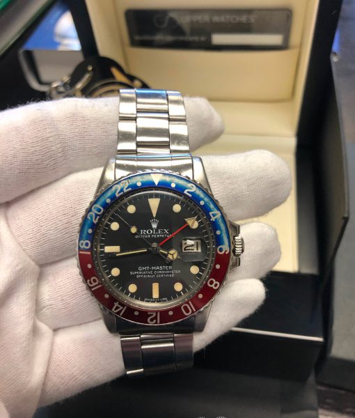 Rolex 1675 GMT MASTER PEPSI FADED INSERT OYSTER BAND Circa 1971