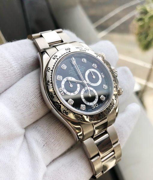 Rolex Daytona White Gold 116509 black diamond dial - Service papers