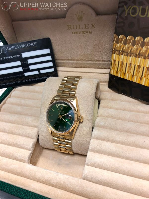 rolex oyster perpetual gold green